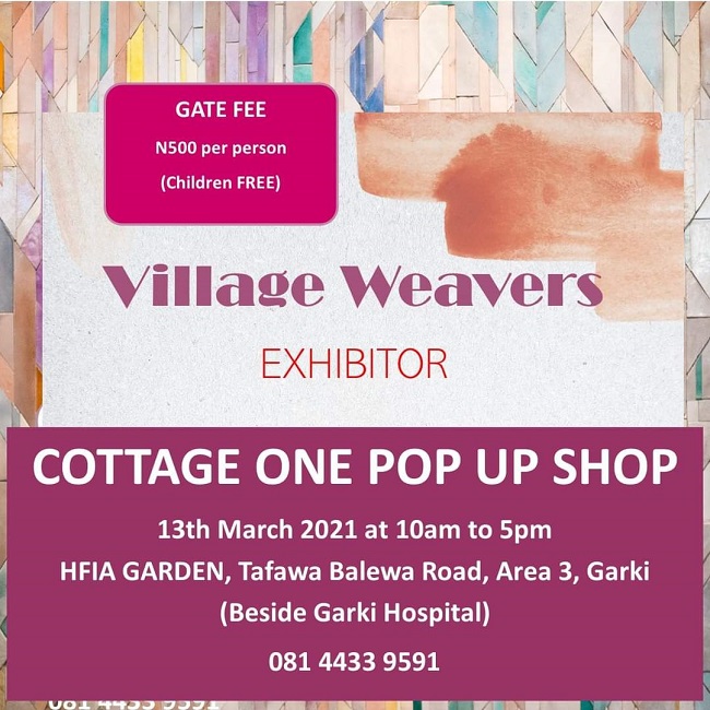 Village Weaver Exhibition at Cottage One Pop Up Shop