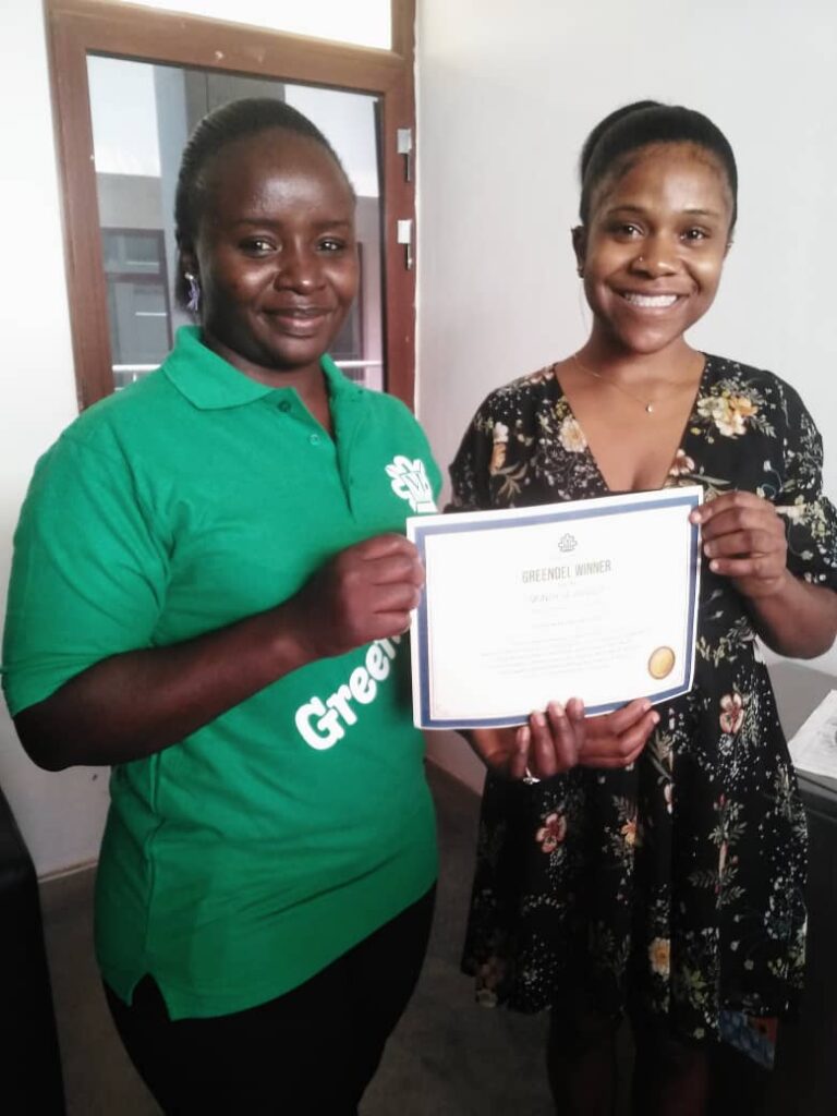 GreenDel winner for the month of August(Stonemill Nigeria Ltd)